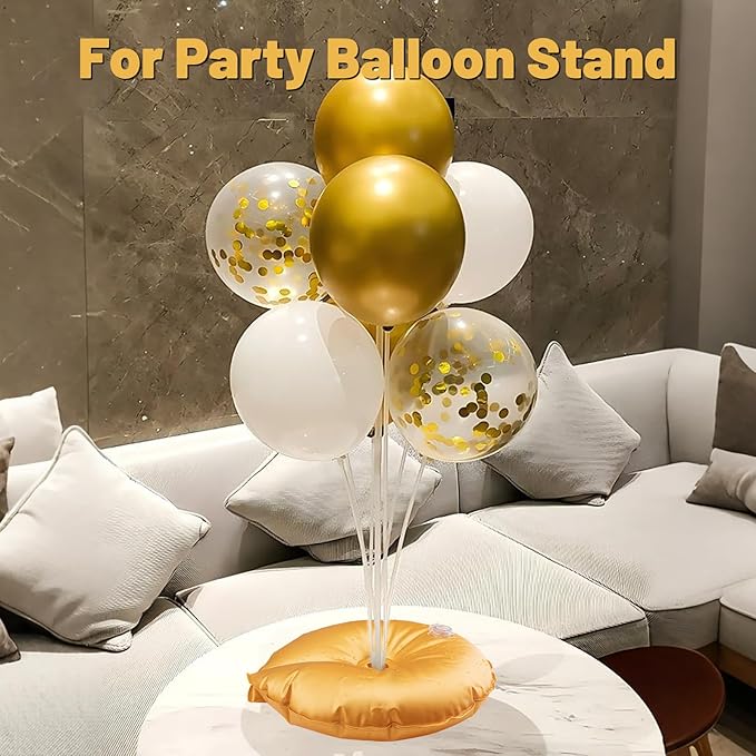4 Pcs Golden Water Bag Weights for Backdrop Stand - Upgraded Thickened Backdrop Stand Weights with Reinforced Edging & Enlarged Fill Port, Water Fillable Base for Party Decor & Wedding Arch