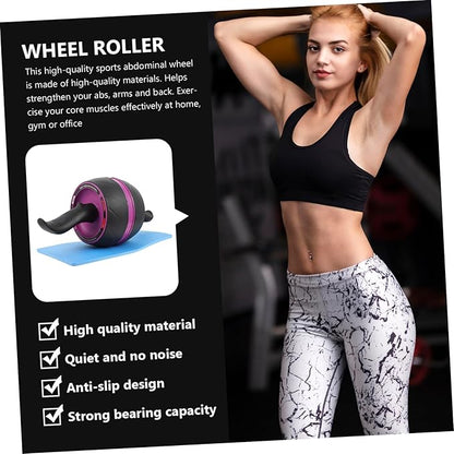 Ab Roller Wheel with Non-slip Mat Silent Movement Core Strength Fitness Equipment for Home Workout Beginners and Advanced Users