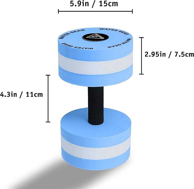 Water Gear Hydro Buoys Minimum - Water Fitness and Pool Exercise - Intense Workout Without Added Stress - Easy on Joints (80% resistance)