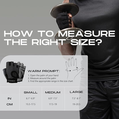 LIFECT Essential Breathable Workout Gloves, Weight Lifting Fingerless Gym Exercise Gloves with Curved Open Back, for Powerlifting, Women and Men