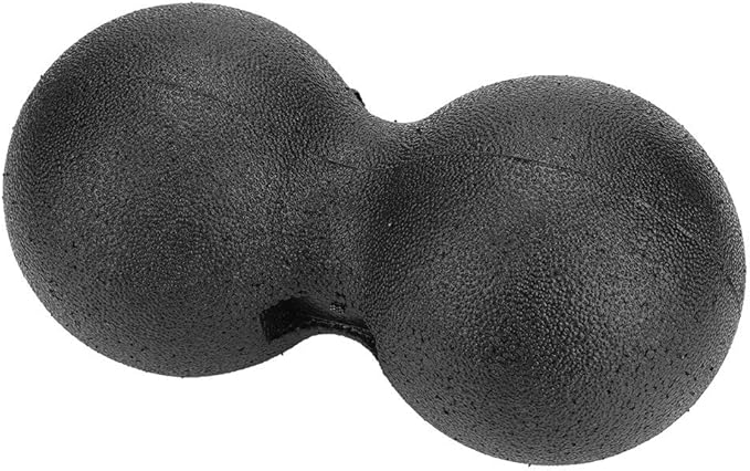 EPP Yoga Foam Roller Massage Ball Set High Density Muscle Recovery Tool for Yoga Rehabilitation Stability Exercises Black Color 30x15cm 11.8x5.9inch (24x12cm Double Balls)
