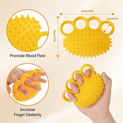 Fanwer Hand Exercise Stress Ball - Grip Strength Trainer, Hand Strengthener for Physical Therapy, Finger Strengthener, Squeeze Ball for Rehabilitation & Hand Massage, for Adults, Seniors & Disabled