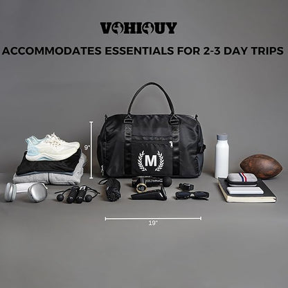 Gym Bag for Women, Personalized Duffle Bag with Shoe Compartment, Sports Bag for Yoga & Dance with Wet Pocket and Mat Strap