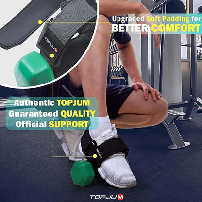 Dumbbell Foot Attachment, Tibialis Trainer, Adjustable Ankle Weights, Ankle Straps for Weight Lifting, Leg Workouts at Home for Hip Flexors, Shin Splint, Hamstring Curls, Leg extensions