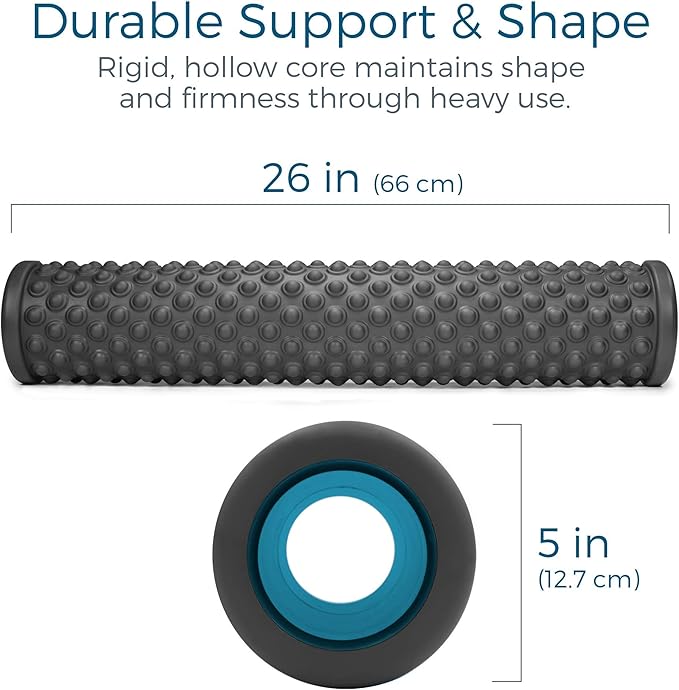 Teeter Massage Foam Roller Bundle - Textured for Deep Tissue Muscle Relief to Boost Recovery, Flexibility, Mobility - Back Pain Relief, Sports Massage, Myofascial Release