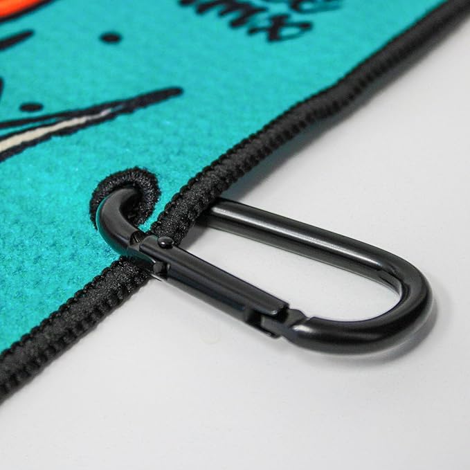 RokFit Gym & Golf Towel – Multi-Use, Quick-Dry, Durable Utility Towel with Bold Graphic and Carabiner Clip (Beyond The Horizon)