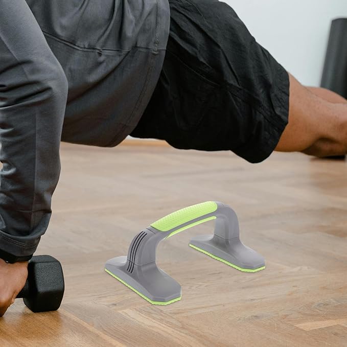 2 Pieces Push up Bars Stands with Grip Handles, Portable Plastic Pushup Handles for Strength Training and Home Floor Workout, Non-slip Fitness Equipment for Men and Women