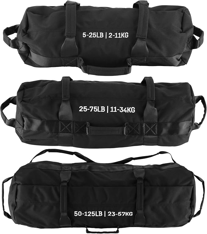 GarveeLife Workout Sandbag Unfilled - 5-200 LBS Heavy Duty Fitness Sandbag for Strength Training, Core & Full-Body Exercises | Adjustable Weight Home Gym