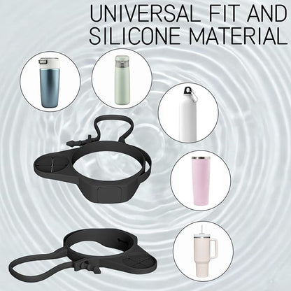 Magnetic Water Bottle Phone Holder with Straps - Anti-Slip Phone Mount for Gym, Sports - Multi-Function Tumbler Accessories for Fitness, Workout - Storage for Small Items