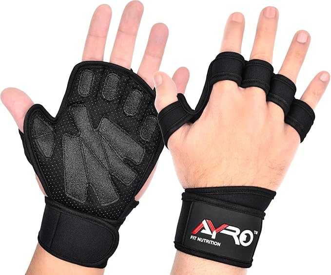 AYRO Workout Gloves for Men & Women – Gym Gloves for Men, Weight Lifting Gloves, with Wrist Support, Breathable Palm Padding, Non-Slip Grip – Ideal for Gym, Fitness, Cross Training, Cycling Gloves