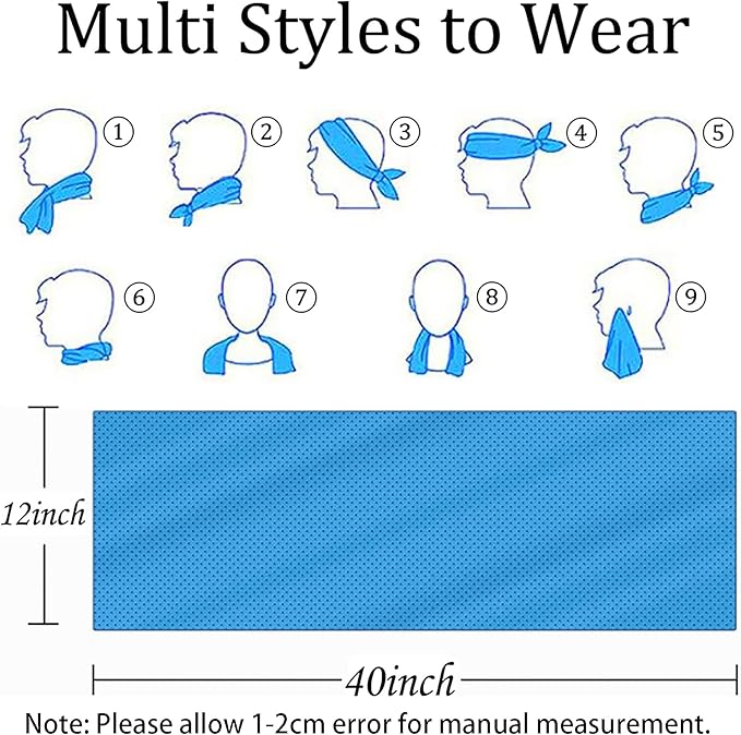 Instant Cooling Towels for Hiking Workout Fitness Camping, Sport Towels for Gym Fitness Yoga Jogging Running & Outdoor Activities