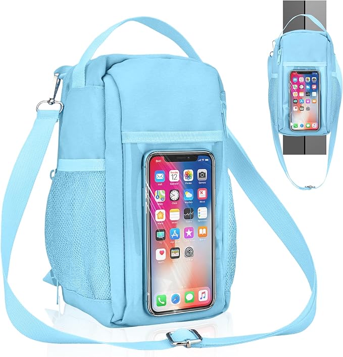 Magnetic Gym Water Bottle Bag with Strong Magnet Holder for Men and Women, Small Carrying Pouch for Phone Keys and Earbuds, Secure Metal Attachment for Gym and Sports Use