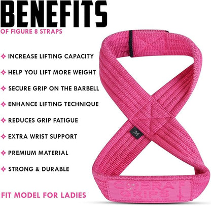 Deadlift Straps Figure 8 Loop Lifting Straps The #1 Choice for Power Lifters weightlifters workout Enthusiasts