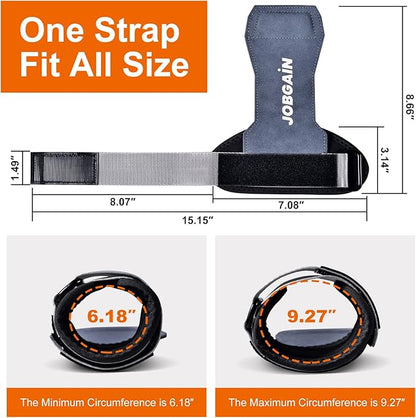 Weight Lifting Wrist Strap, Double Layer Leather Wrist Strap for Deadlift and Powerlifting, Adjustable Neoprene Padded Wrist Wraps, for Men & Women, 1 Pair