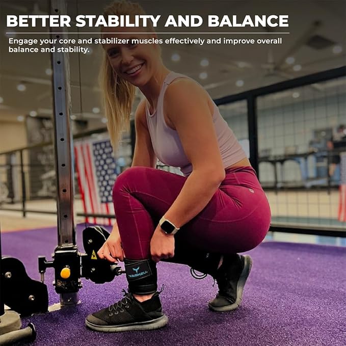 Ankle Straps for Cable Machines Women, Glute Kickback Cable Machine Attachments, Gym Ankle Cuffs, Wrist Cuffs for Workout, Leg Training Accessory, Fitness Gear for Home or Gym