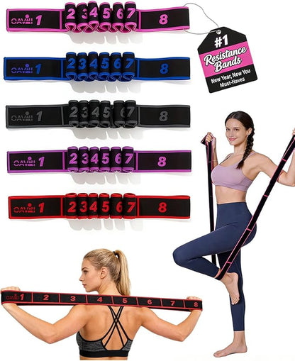 Fitness Resistance Bands for Stretching and Yoga with Handles, Number Fashion Puller, Exercise Cordless Battle, Ropes Beginner Light Fit, Numbers Full Body Tension Rope Bungee Strap