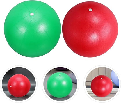 Cabilock 2pcs Small Exercise Balls 25cm Anti-Burst Soft Workout Stability Balls for Core Strength Pilates Balance Training Home Gym Fitness