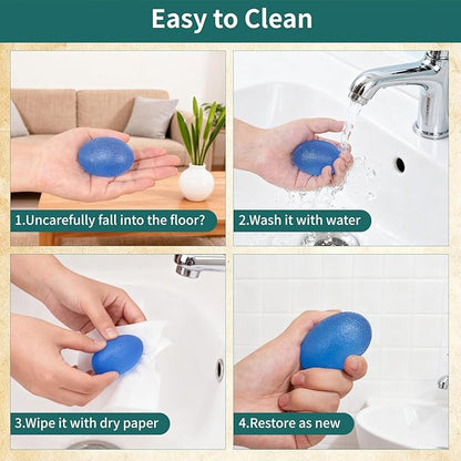 Hand Grip Strength Trainer, Stress Relief Ball for Adults, Wrist Rehab Therapy Hand Grip Equipment Ball Squishy Tools,4Pcs