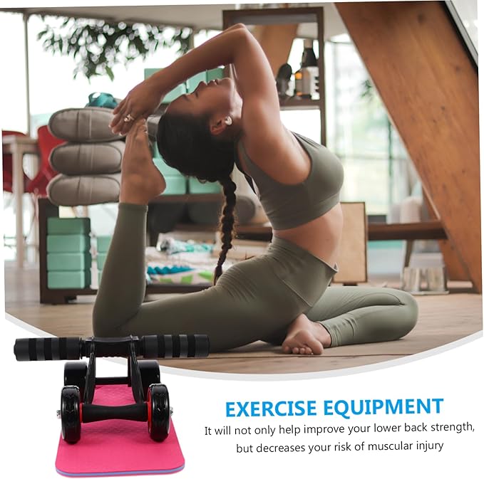 1set Four-wheel Abdominal Roller for Core Strength Training Non- Ab Exercise Equipment for Home and Gym Workouts Suitable for Beginners and Advanced Users