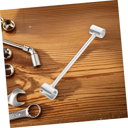 Veemoon Hinge Adjustment Wrench Push up Handles Push-up Handles for Home Workouts Refillable Airtight Tin Stickers Push-up Handles for Strength Training Hinge Wrench 45# Steel Silver