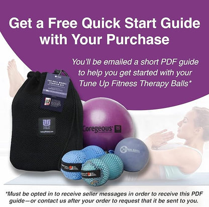 Tune Up Fitness – Coregeous Ball | Psoas Release Tool, Abdominal, Belly & Lower Back Release | Core Ball, Exercise Ball for Low Back, Stress & Digestive Relief, Improved Breathing & Sleep (Iris)