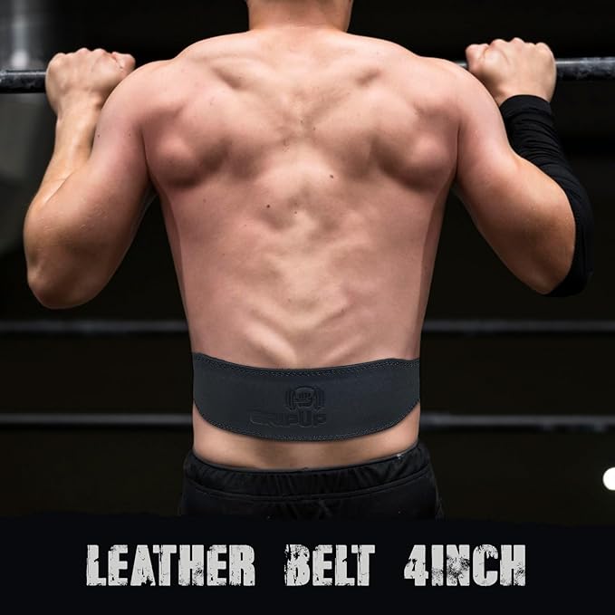 Leather Weightlifting Belt for Men & Women – 4" & 6" Width – Heavy Duty Gym Belt for Powerlifting, Bodybuilding, CrossFit – Adjustable Support for Back & Core – Ideal for Squats & Deadlifts