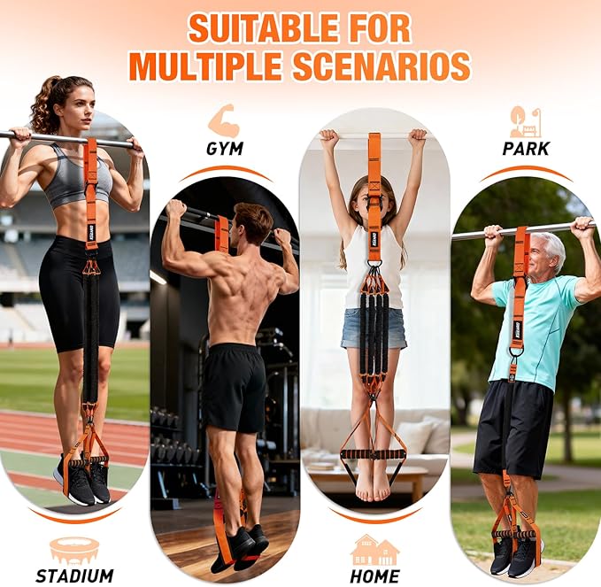 Pull Up Assistance Bands for Women, Heavy Duty Resistance Bands with Handles, Exercise Band with Door Anchor, Workout Band Set for Pull Up Bar, Full Body Sculpting,Muscle Training, Recovery, Home Gym