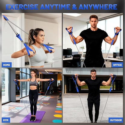 Heavy Duty Resistance Bands Set with Handles, Ankle Straps & Door Anchor – 300LBS Exercise Bands for Home Gym, Muscle Training, Physical Therapy, Yoga, Full Body Workout for Men & Women