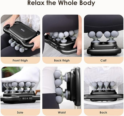 16 Head Massage Gun Set, Deep Tissue Percussion Massager, 2600mAh Electric Massage Tools with 9 Styles & Levels, Black