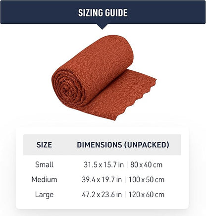 Sea to Summit AirLite Towel, Ultralight Camping and Travel Towel, Medium, Beluga