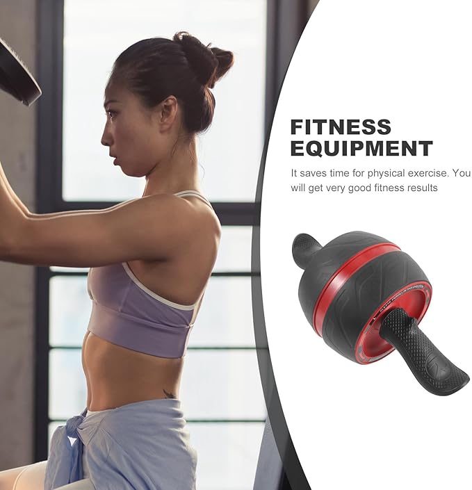 Kichvoe Ab Roller Wheel Fitness Roller Core Trainer with Automatic Rebound, Sturdy Home Exercise Equipment for Men and Women Abdominal Workout