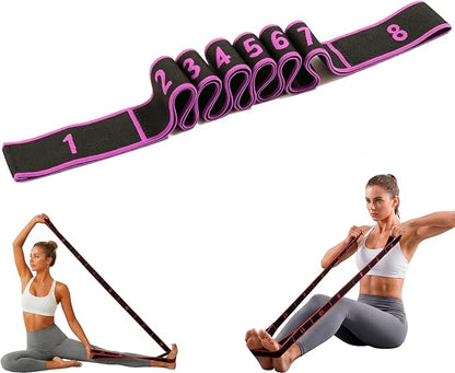 Resistance Bands for Working Out, Numbered Fabric Exercise Bands for Women Men, Non-Slip Stretching Strap with Loops for Yoga, Pilates, Physical Therapy,Dance, Home Workout Equipment
