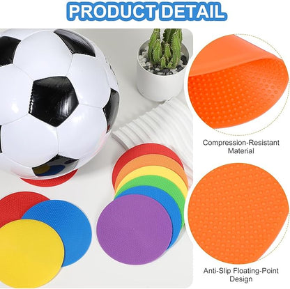 PATIKIL Spot Markers, Non-Slip Floor Dots Agility Markers Flat Field Cones Poly Dots