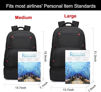 seyfocnia Gym Backpack for Men, Waterproof Sports Backpacks With Shoe Compartment Lightweight Workout Trainning Back Pack Casual Travel Daypack-Black