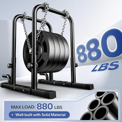 2026 Upgraded Dip Bars 880LBS Heavy Duty Dip Bar Station Height & Width Adjustable Parallel Bars for Full Body Strength Training Dip Stands Calisthenics Equipment for Home Push Up Bar