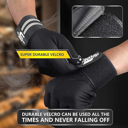 SAWANS Weight Lifting Gloves Gym Workout Fitness Wrist Wrap Support Men Women Fingerless Gloves Full Finger Touchscreen