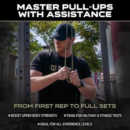 Battle Bunker Premium Resistance Bands - Natural Exercise Bands for Strength Training, Pull-Ups & Recovery - Fitness Band for Home, Gym & Mobility Workouts- Crush Your Goals Anytime- 3-Pack- 10-125lbs