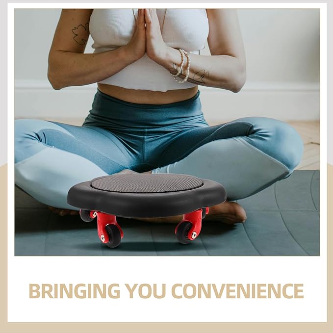 Ab Roller Wheel with Five Flower-shaped Sliding Discs, Black Abdominal Exercise Sliders for Core Strength Training, Portable Stomach Roller for Home Gym Fitness