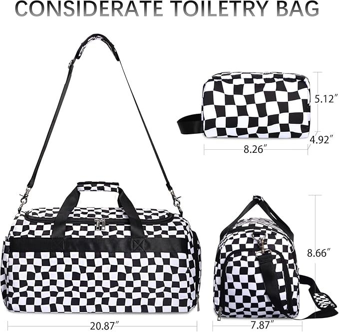 Sports Gym Bag for Men Women, Large Travel Duffle Bag with Shoe Compartment and Wet Pocket, Lightweight Weekender Overnight Bag Fitness Workout Bags for Sports, Gym, Travel