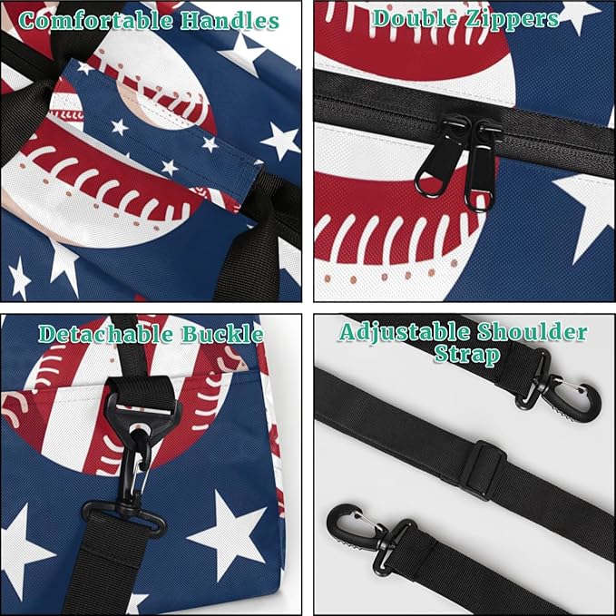 Custom Name Baseball Sport Travel Bags for Kids Boys with Personalized Training Gym Duffel Bags for Overnight Weekender Blue