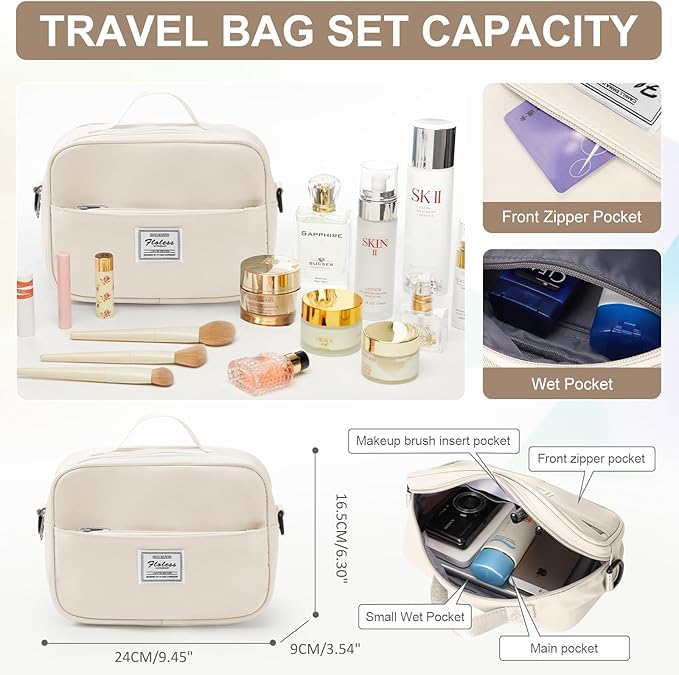 Gym Bag for Women with Shoes Compartment,Small Duffel Bag Sport bag with Toiletry Bag Overnight Travel Tote Bags Weekender Carry on Bags Personal Item Bag for Airlines Beige Brown