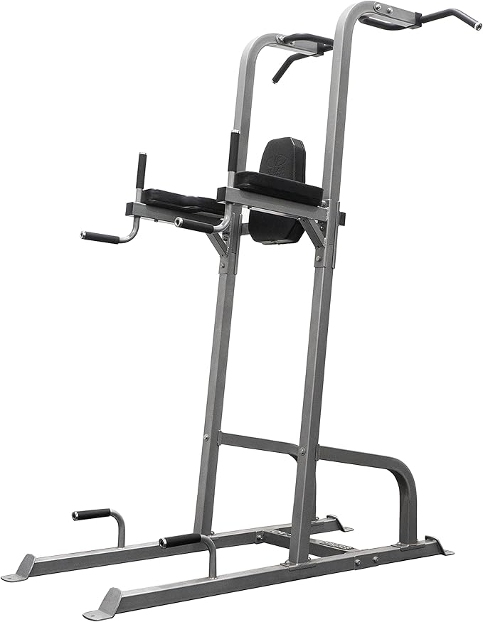 Valor Fitness Power Tower Dip Station - Functional Workout - Pull Ups Chin Ups Knee Raises Leg Raises Dips Machine Push Ups - Home Gym Strength Training Equipment