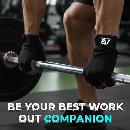 Breathable Gym Gloves for Men & Women–Lightweight,Non-Slip Workout Gloves with Full Palm Protection, Wrist Support,Ventilated Mesh for Weightlifting,Crossfit,Fitness Training & Cycling
