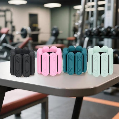 Wrist & Ankle Weights for Women Men, 1lb/2lb/4lb Set of 2 - Adjustable Wearable Weighted Bands, Waterproof Silicone Arm & Leg Weights for Pilates, Yoga, Walking, Dance, Home Workout & Gym