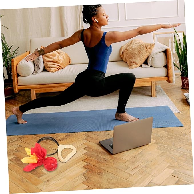 Mipcase Professional Yoga Multi-use Exercise for Core Workouts Balance Training and Coordination for Home Fitness and Elderly Exercise Red
