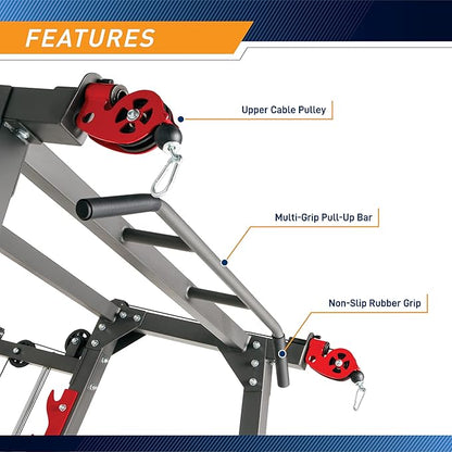 Marcy Smith Machine Home Gym System SM-4903, All-in-One Strength Training Cage with Weight Bench, Pulley, Squat Rack & Workout Station