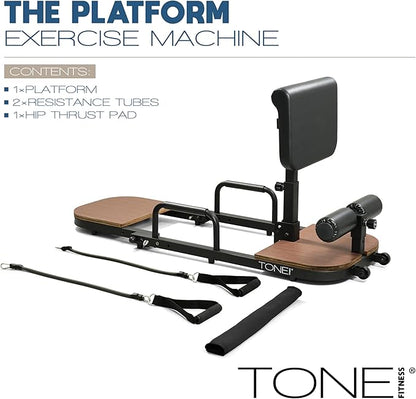 Tone Fitness Foldable Hip Thrust & Glute Exercise Machine | Adjustable Sissy Squat, Core & Leg Trainer | Multiple Colors