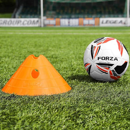 FORZA Soccer SuperCone Training Marker Domes [20 Pack] | Jumbo 5.5in Cones for Speed & Agility Training | Heavy-Duty Weatherproof PVC Options