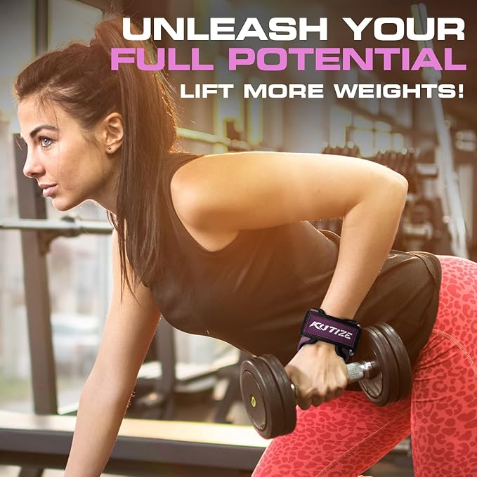 Lifting Straps, Weight Lifting Wrist Wraps for Weightlifting, Heavy Powerlifting, Deadlifts, Rows, Pull Ups, Adjustable Neoprene Padded Gym Workout Strength Training Wrist Hooks for Men/Women
