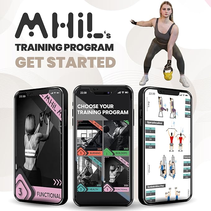 MhIL Workout Gloves for Women – Breathable Gym Gloves for Women with Palm Protection and Enhanced Grip – Padded Weight Lifting Glove for Womens with Wrist Wraps Support Weightlifting Exercise Cycling
